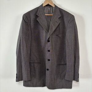 Monsieur by Givenchy Dark Grey Suit Jacket Tailored Size XL Prom Dance Office